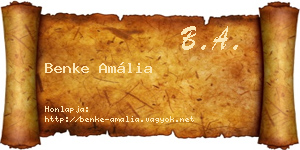Benke Amália névjegykártya